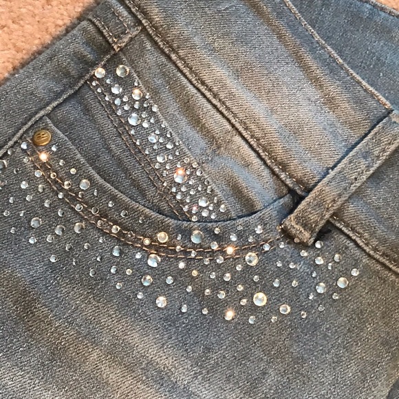 Mossimo Small Steel Blue Jeans With Gemstones - Picture 9 of 14
